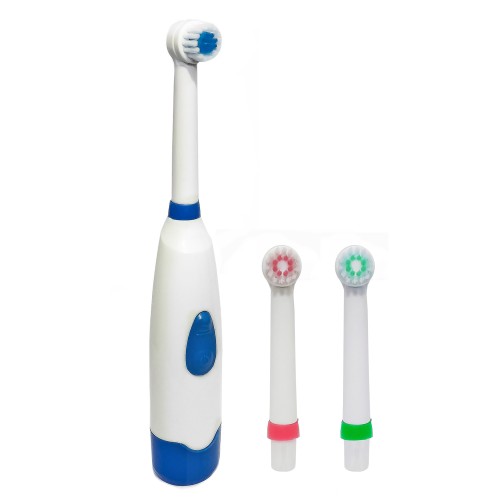 Spazzolino Elettrico Con Testa Rotante Con 3 Ricambi - Setole In Seta Di Nylon 